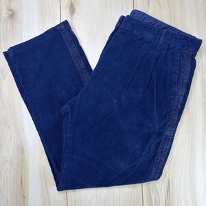 Massimo Alba Women's Size 46 (34x26) Blue Corduroy Dress Pants Trousers Italy